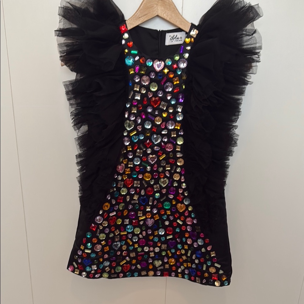 Lola + The Boys Bejewled Gem Dress